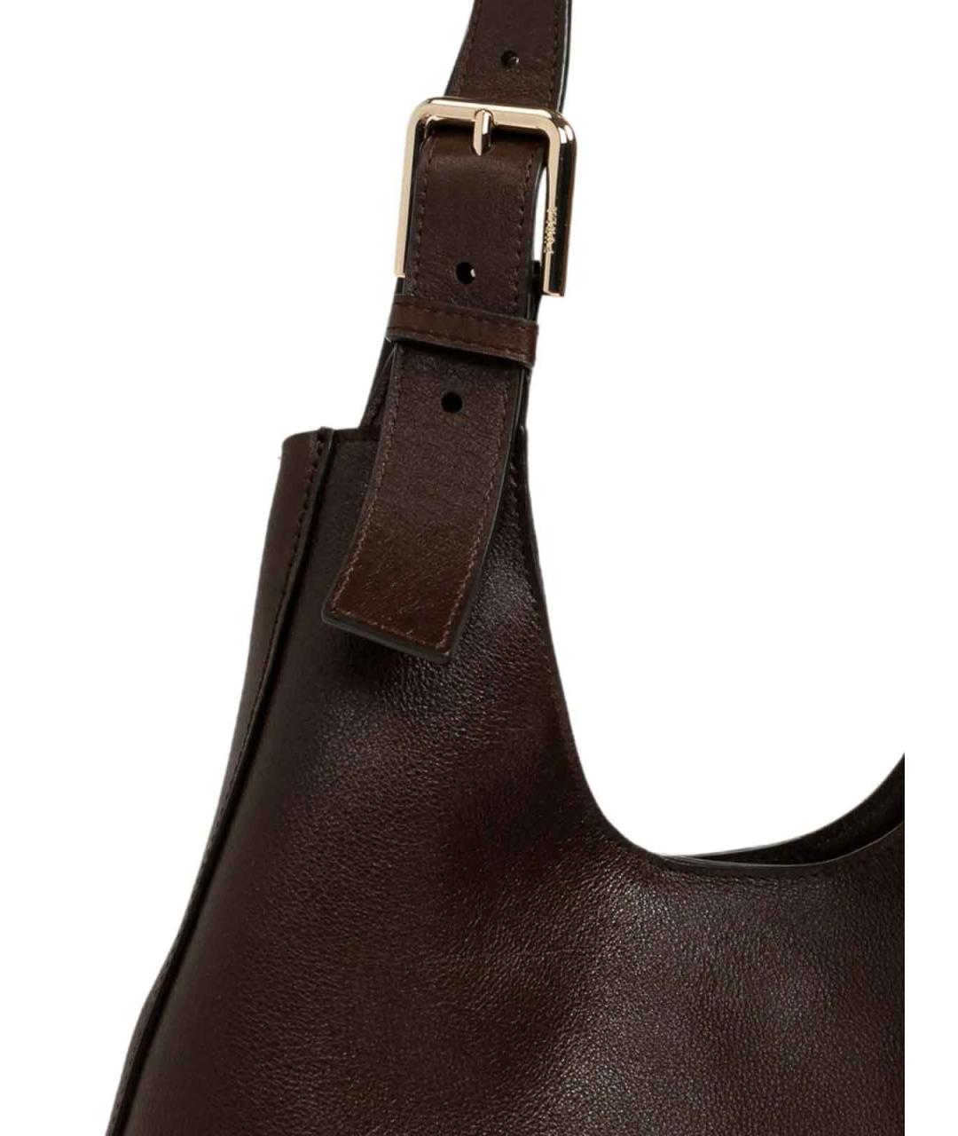 FURLA Коричневая кожаная сумка через плечо, фото 4