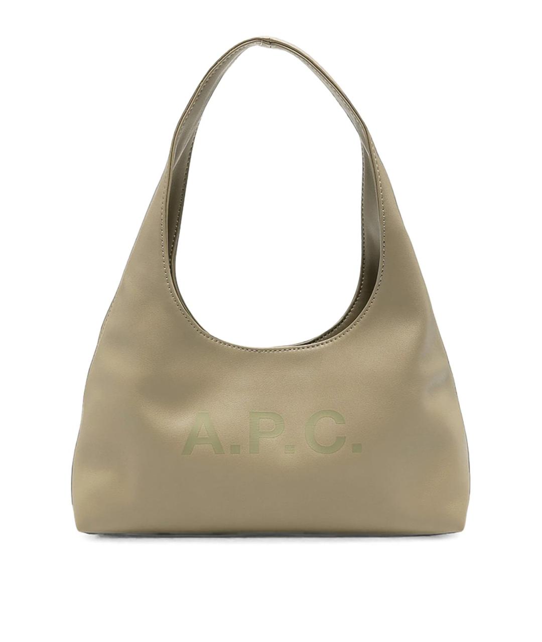 A.P.C. Коричневая кожаная сумка через плечо, фото 1