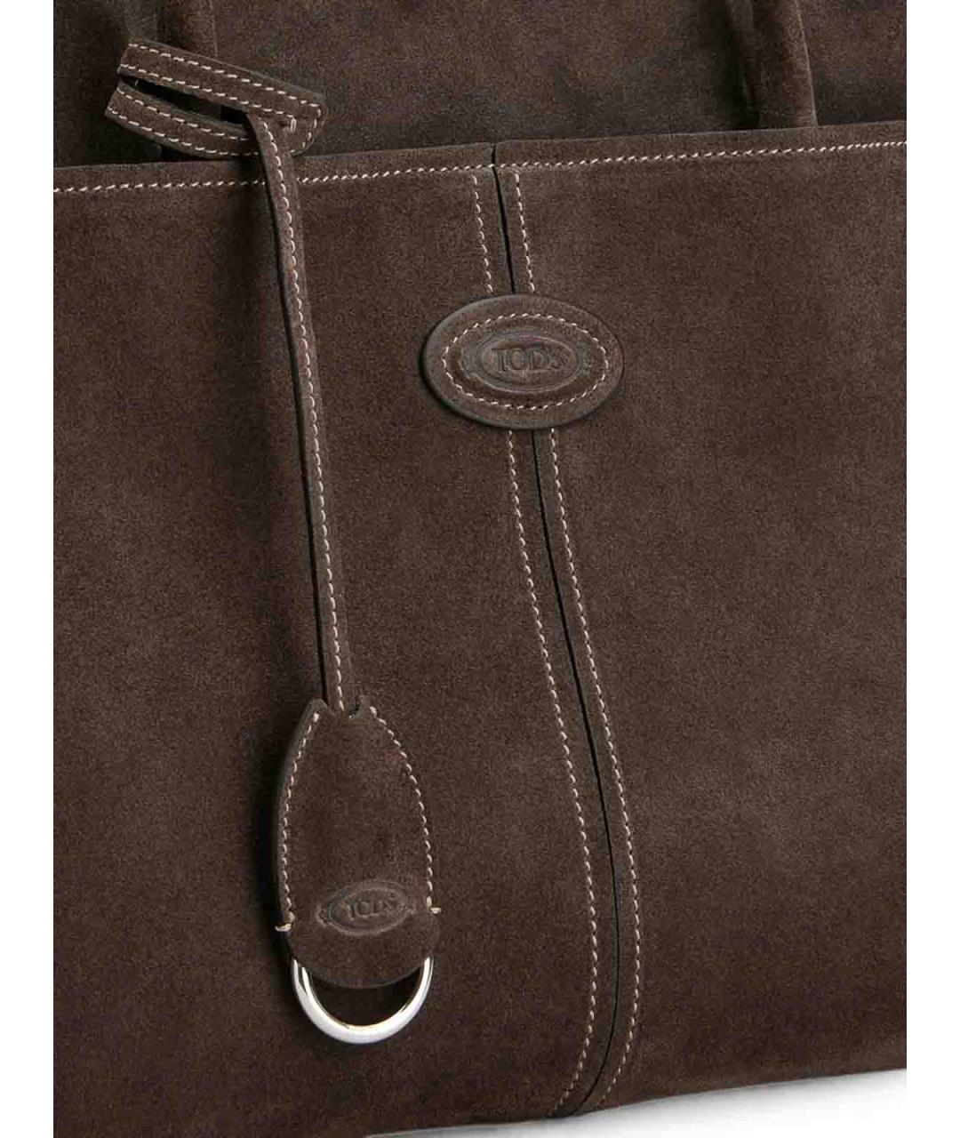 TOD'S Коричневая замшевая сумка через плечо, фото 2