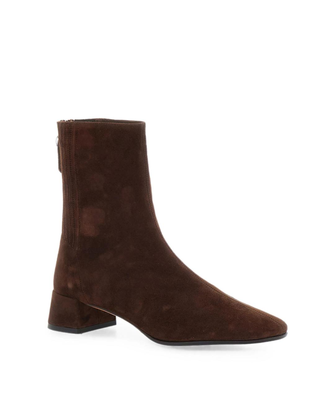 AQUAZZURA Коричневые замшевые ботильоны, фото 3