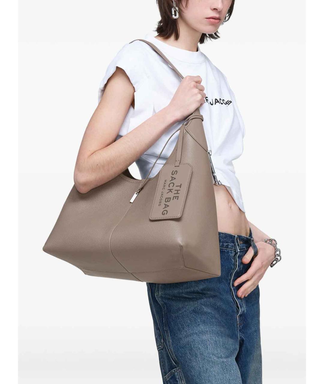 MARC JACOBS Серая кожаная сумка через плечо, фото 4
