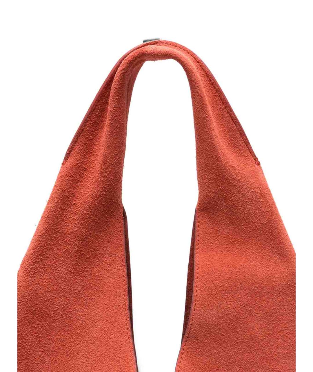 A.P.C. Оранжевая замшевая сумка тоут, фото 5