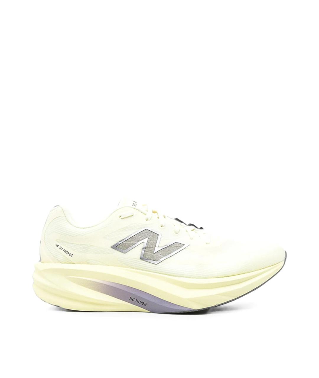 NEW BALANCE Желтые резиновые низкие кроссовки / кеды, фото 1