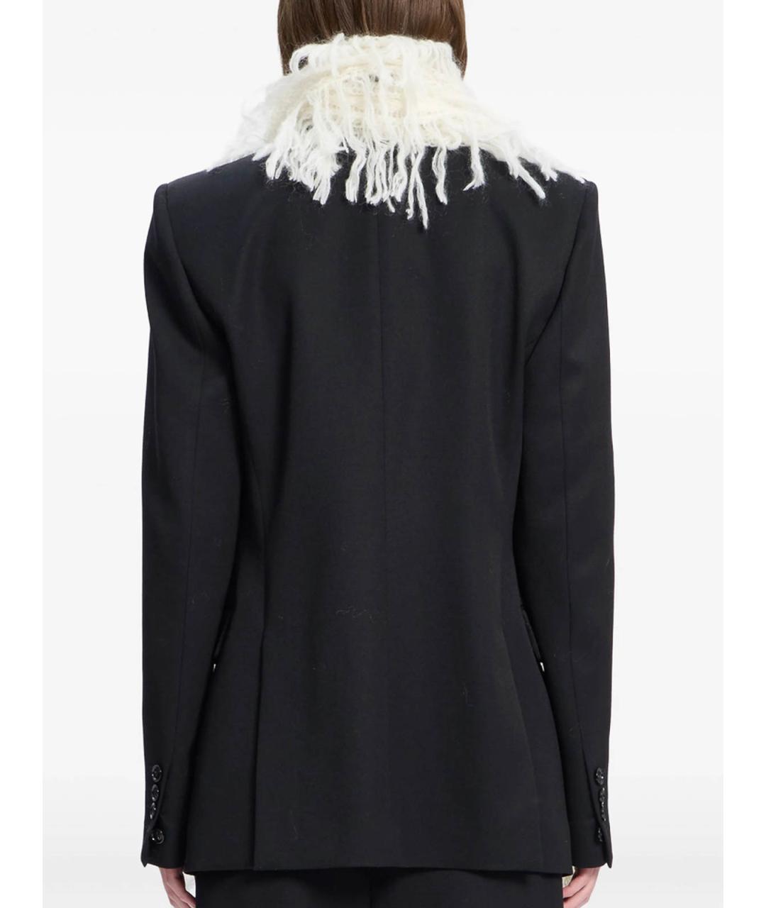 ANN DEMEULEMEESTER Белый шерстяной шарф, фото 5
