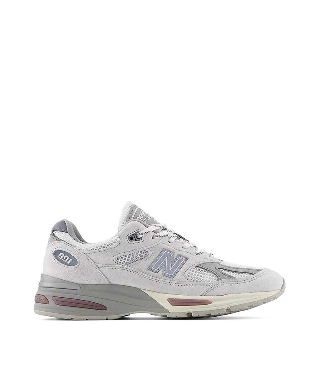 NEW BALANCE Белые замшевые низкие кроссовки / кеды, фото 1