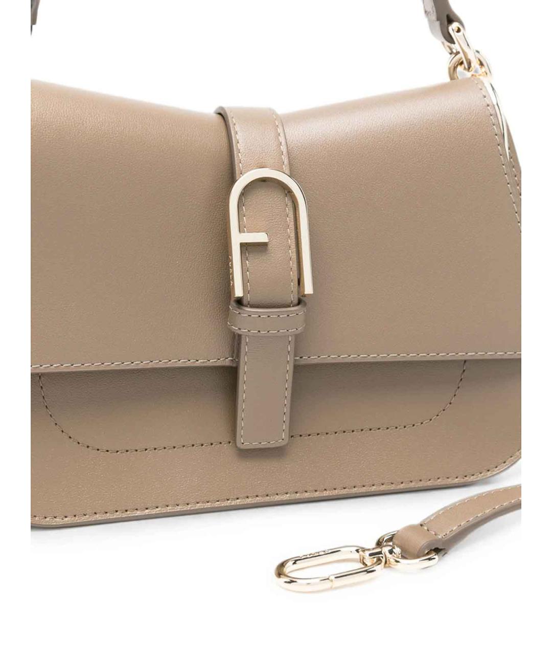 FURLA Коричневая кожаная сумка через плечо, фото 2