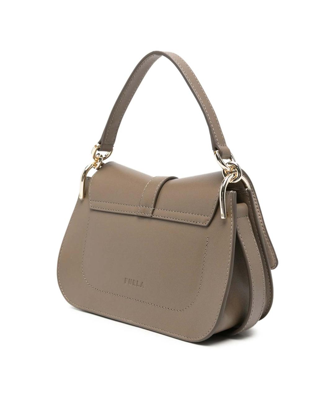 FURLA Коричневая кожаная сумка через плечо, фото 3