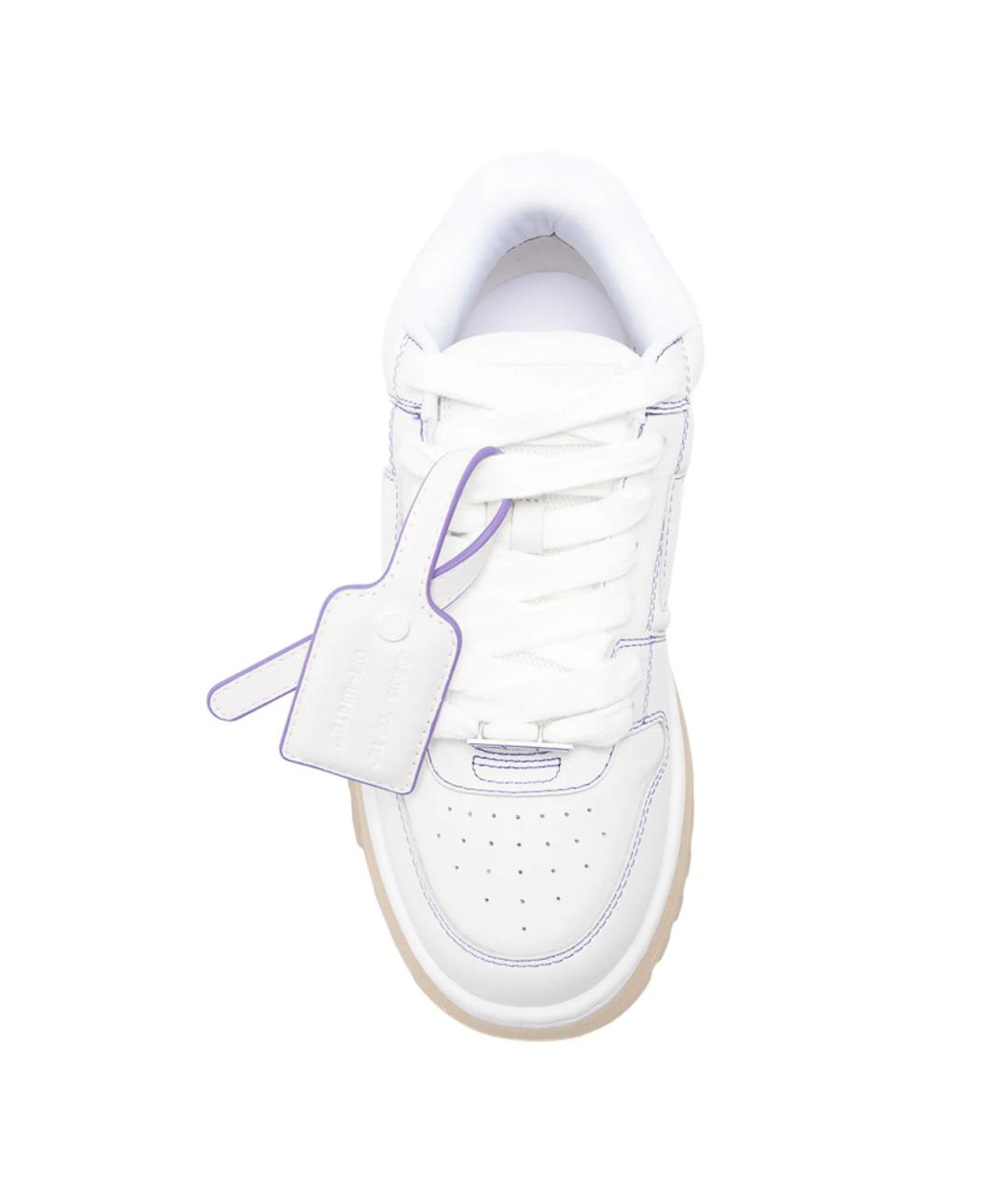 OFF-WHITE Белые кожаные низкие кроссовки / кеды, фото 4
