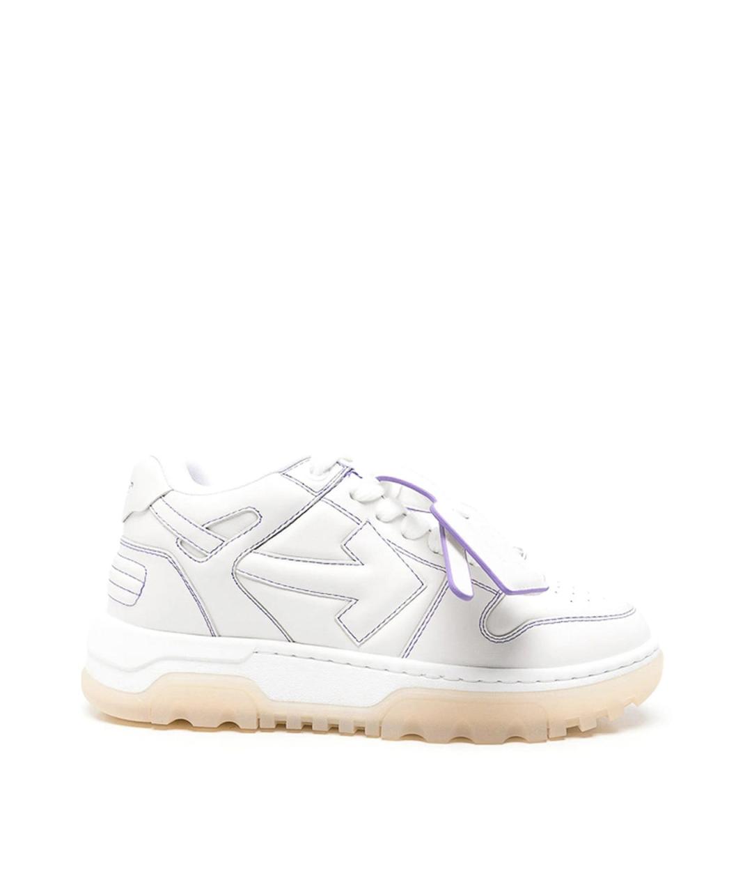 OFF-WHITE Белые кожаные низкие кроссовки / кеды, фото 1