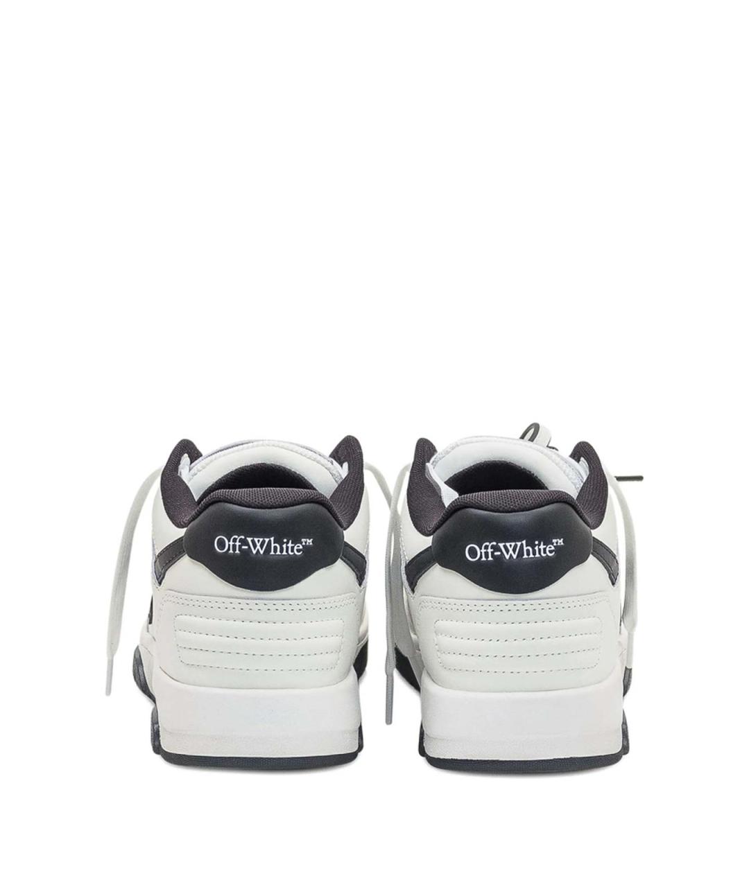 OFF-WHITE Белые кожаные кроссовки, фото 4