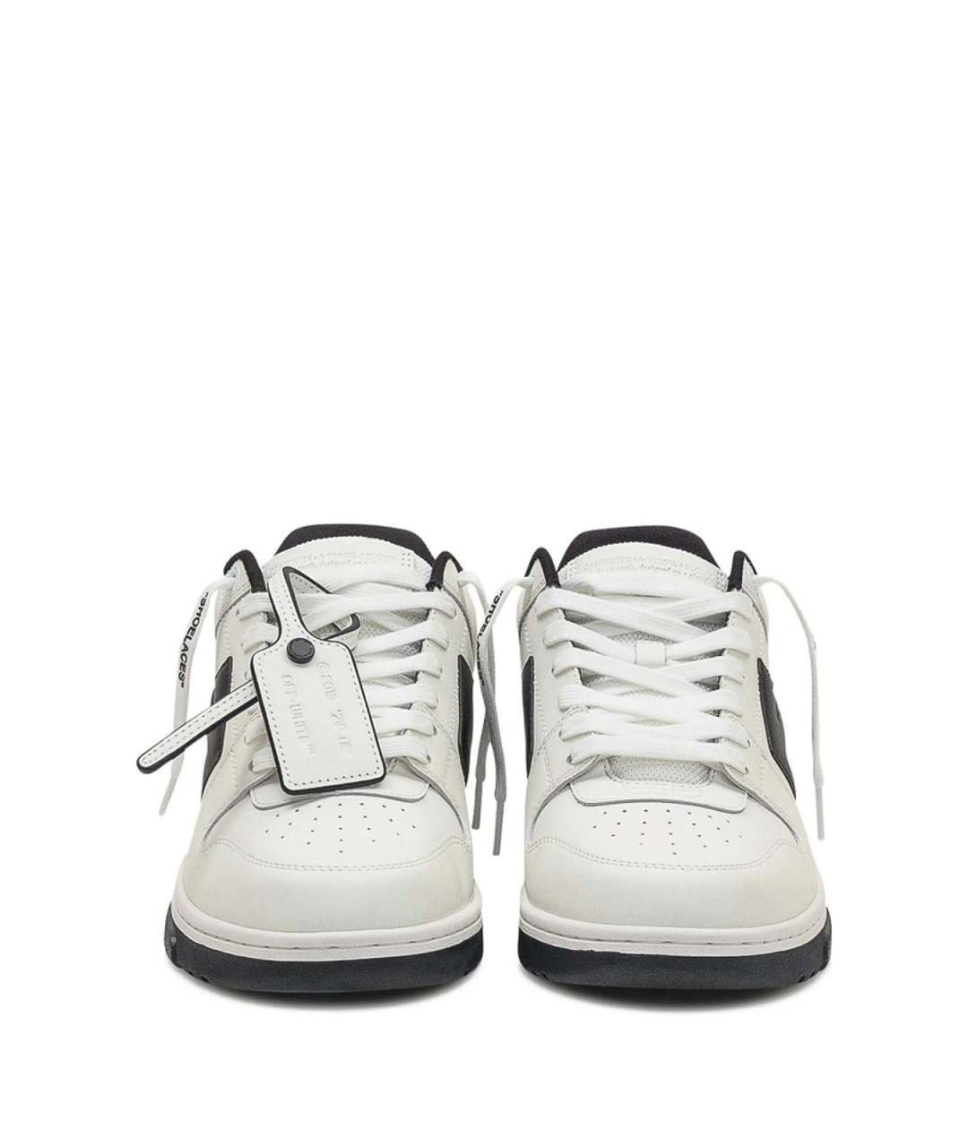 OFF-WHITE Белые кожаные низкие кроссовки / кеды, фото 4