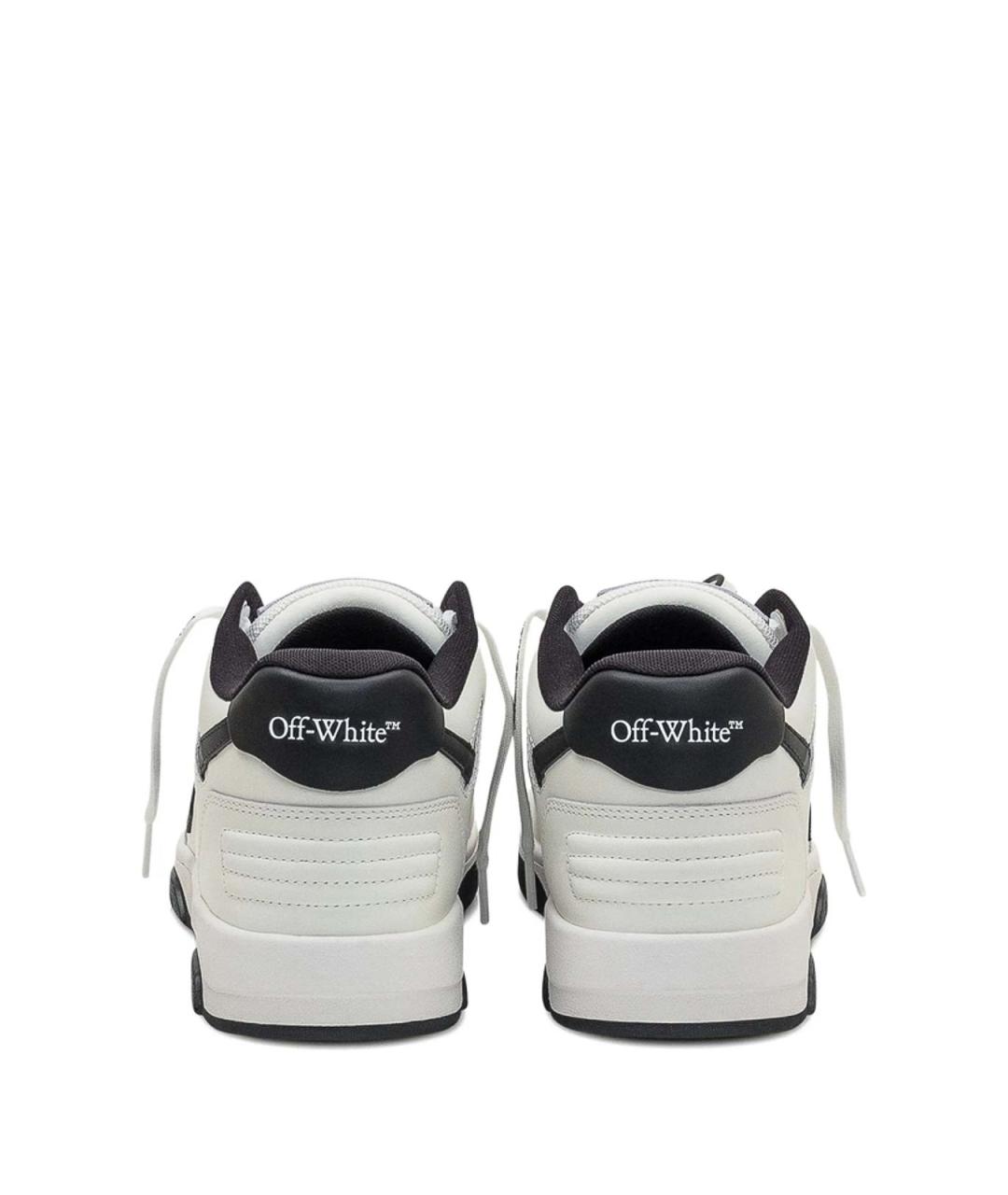 OFF-WHITE Белые кожаные низкие кроссовки / кеды, фото 2