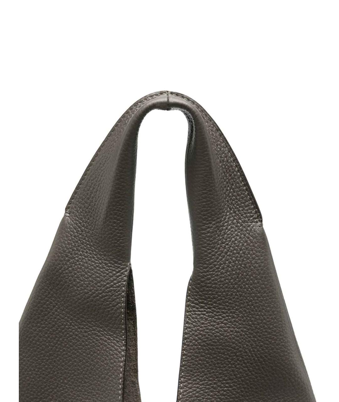 A.P.C. Серая кожаная сумка тоут, фото 5