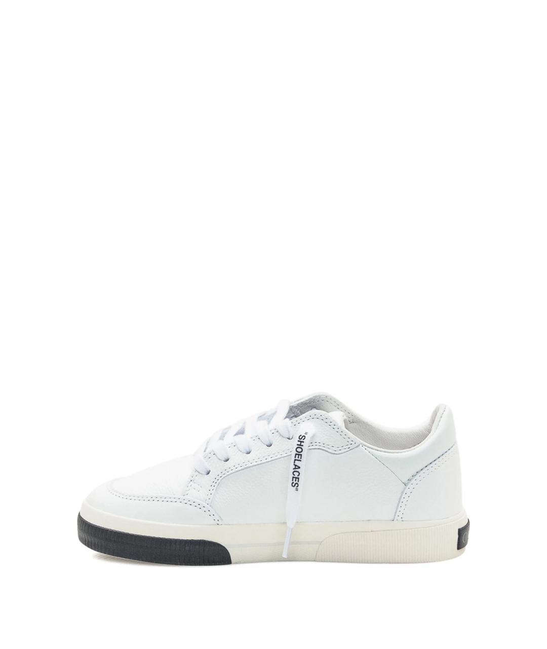 OFF-WHITE Белые кожаные кеды, фото 2
