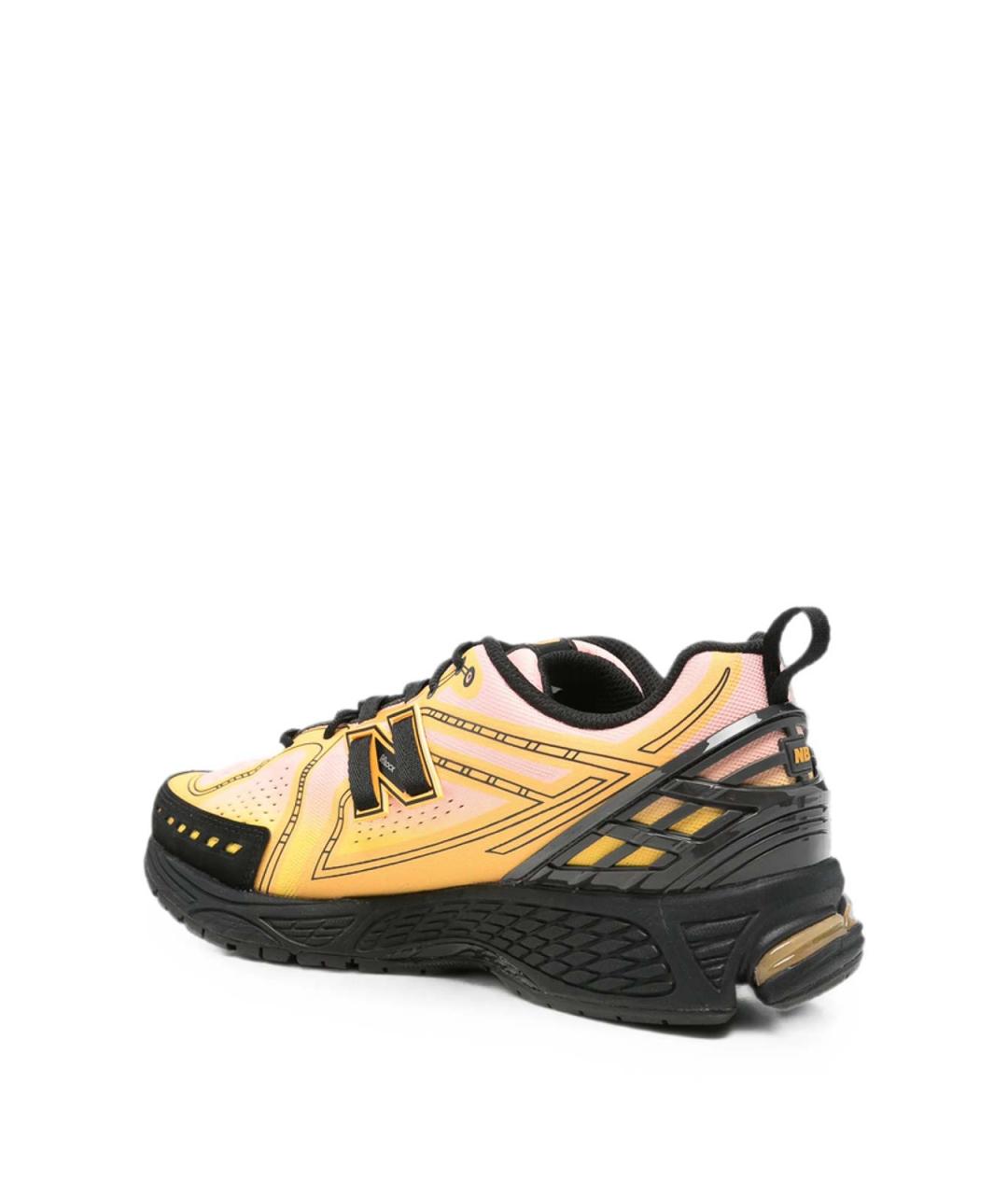 NEW BALANCE Желтые текстильные низкие кроссовки / кеды, фото 2