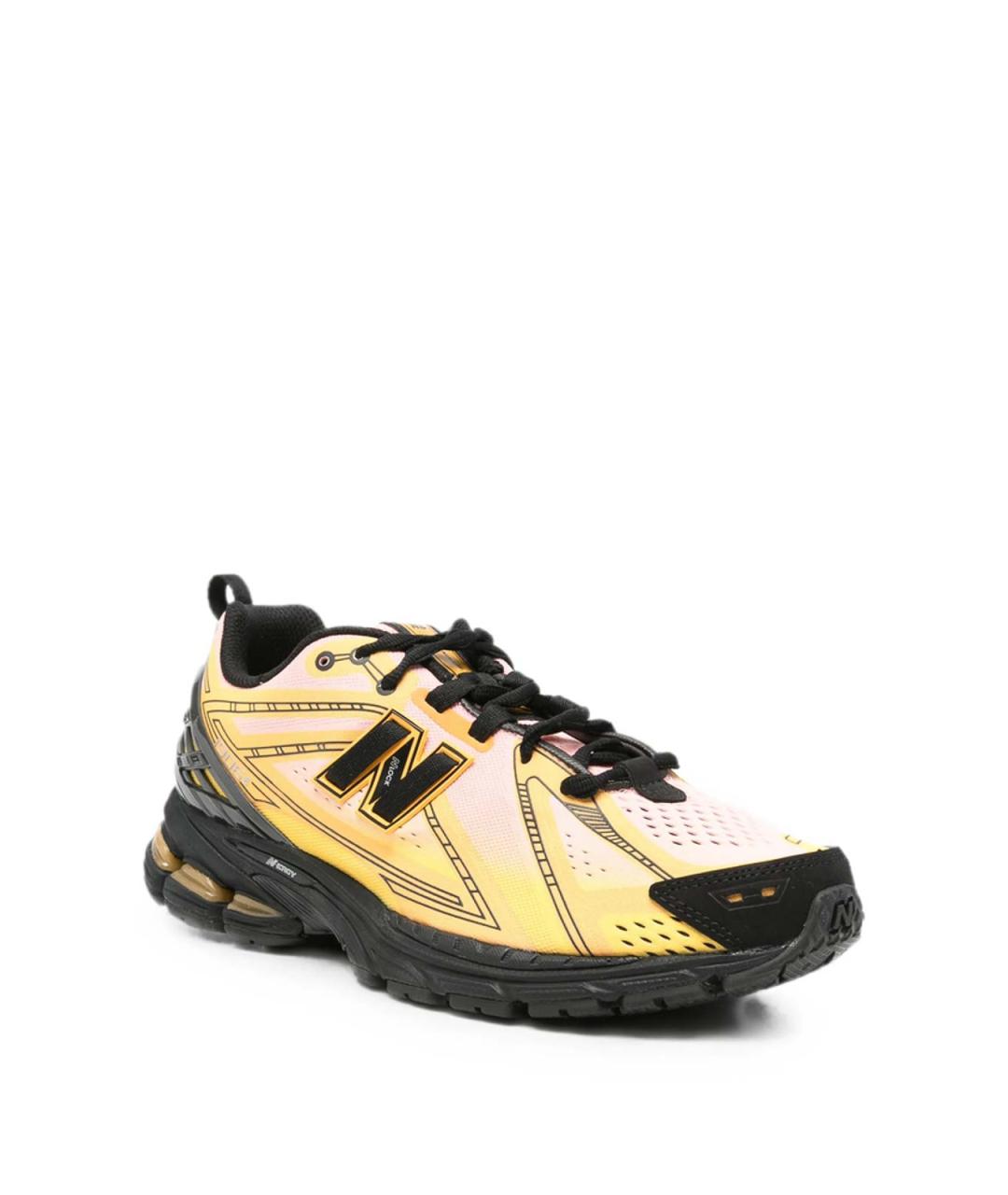 NEW BALANCE Желтые текстильные низкие кроссовки / кеды, фото 3