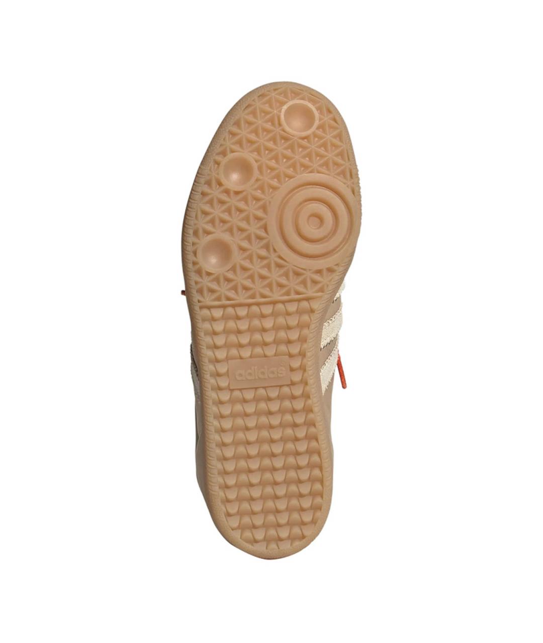 ADIDAS Бежевые кожаные низкие кроссовки / кеды, фото 6