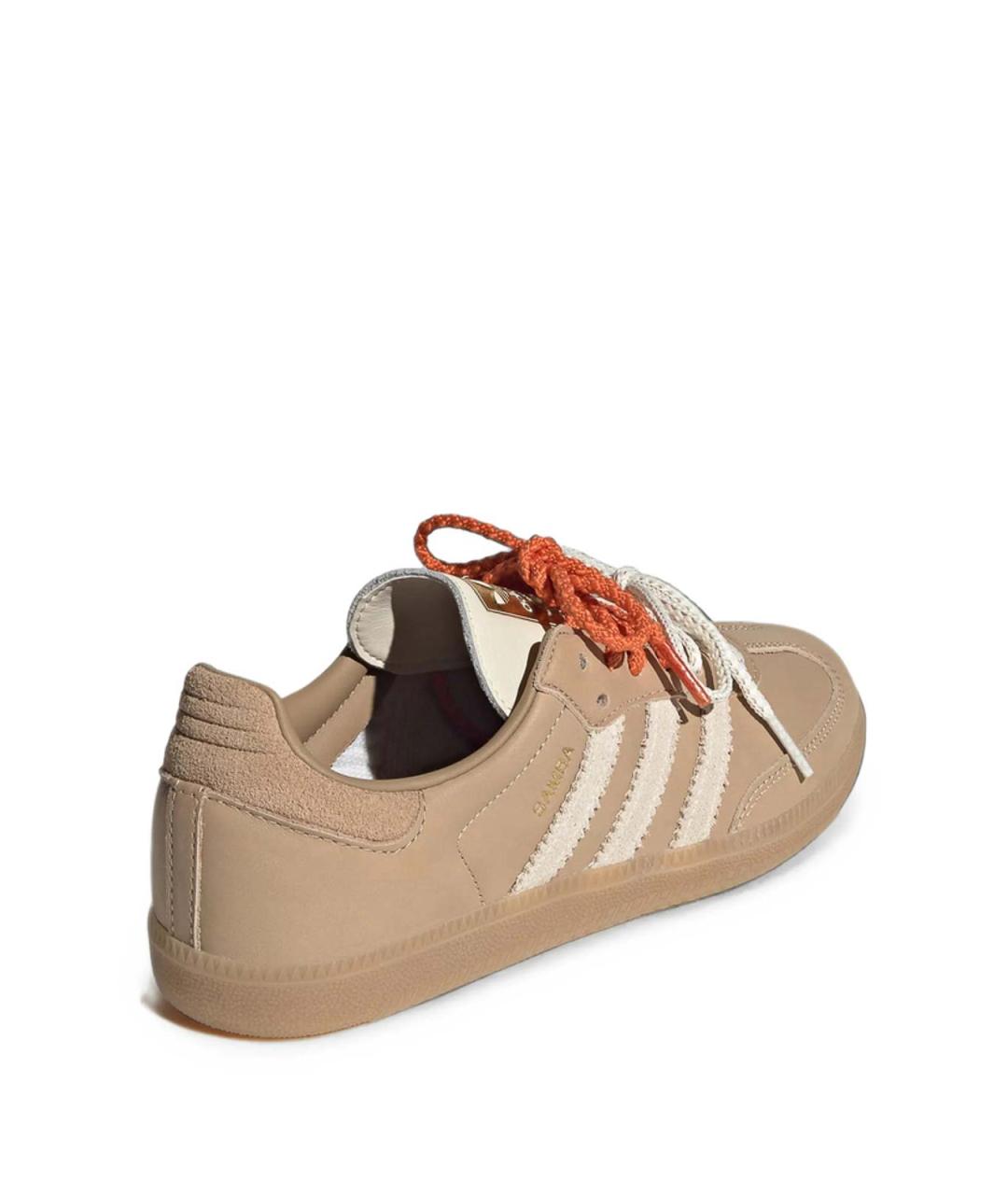 ADIDAS Бежевые кожаные низкие кроссовки / кеды, фото 3
