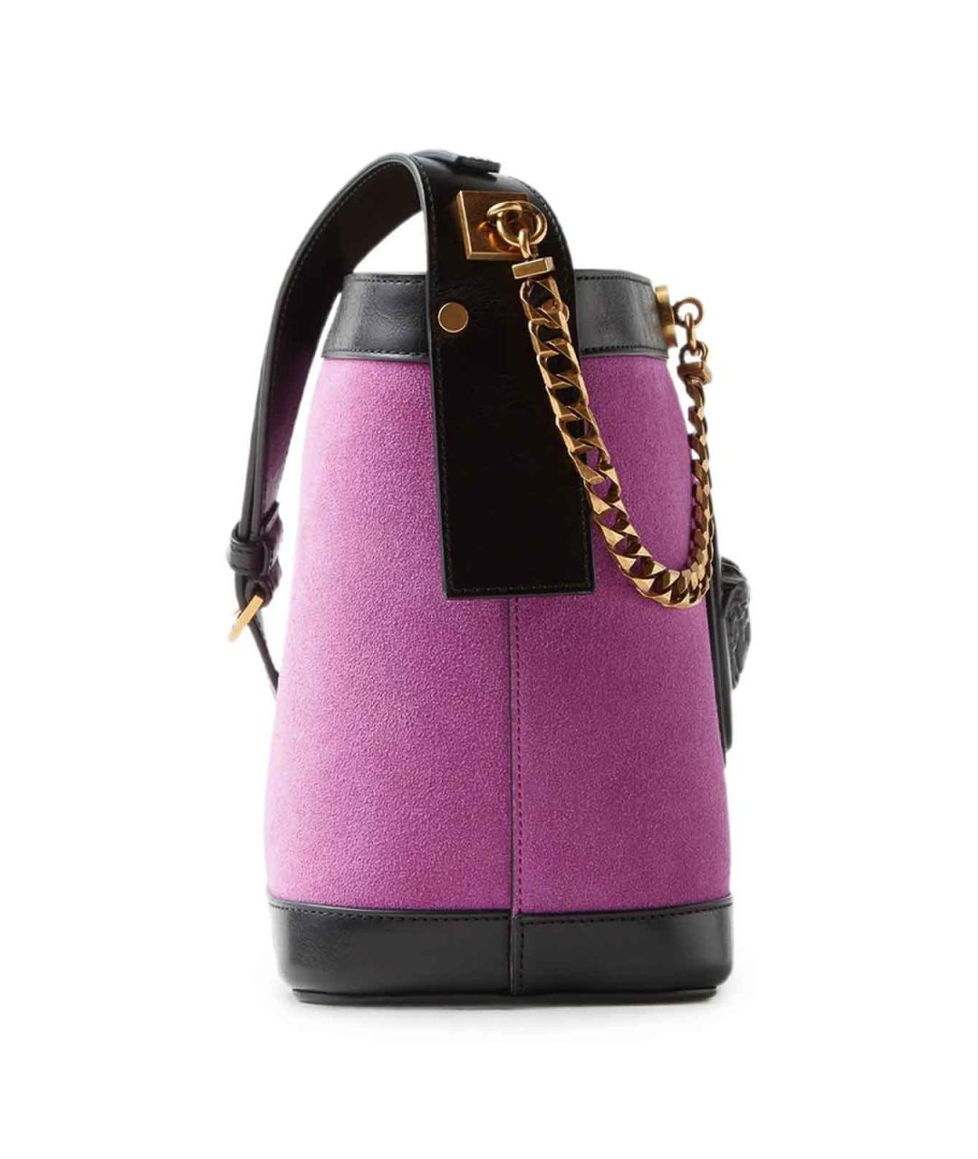 VERSACE Фиолетовая замшевая сумка через плечо, фото 2
