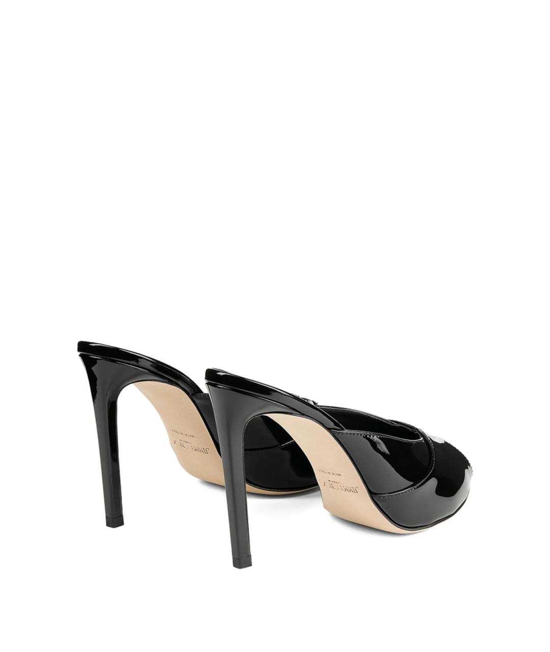 JIMMY CHOO Черные кожаные мюли, фото 5