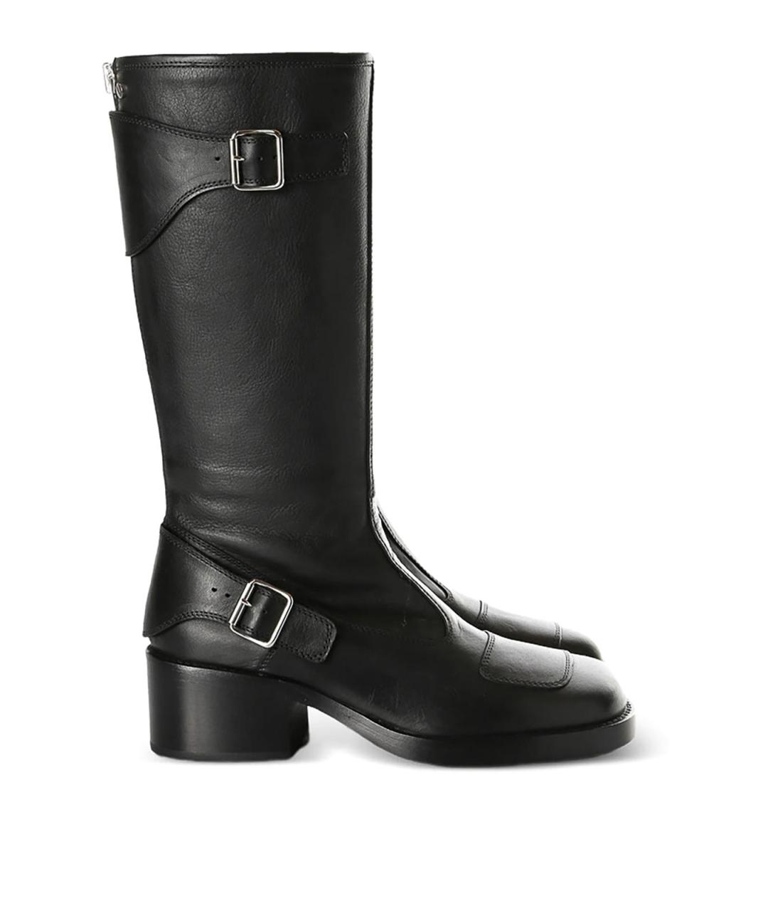 ANN DEMEULEMEESTER Черные кожаные сапоги, фото 1
