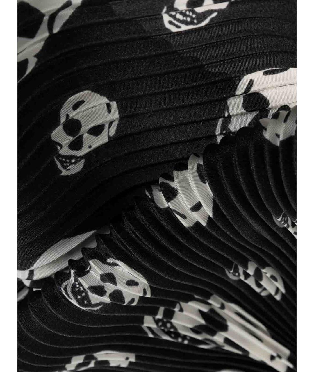 ALEXANDER MCQUEEN Черный шелковый платок, фото 2