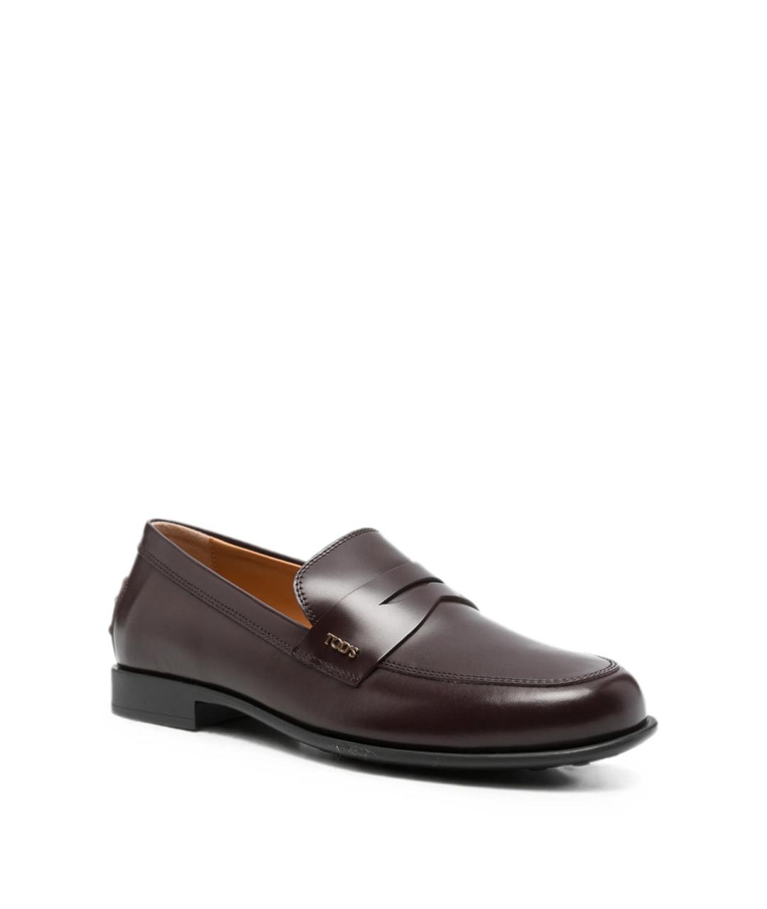 TOD'S Коричневые кожаные лоферы, фото 2