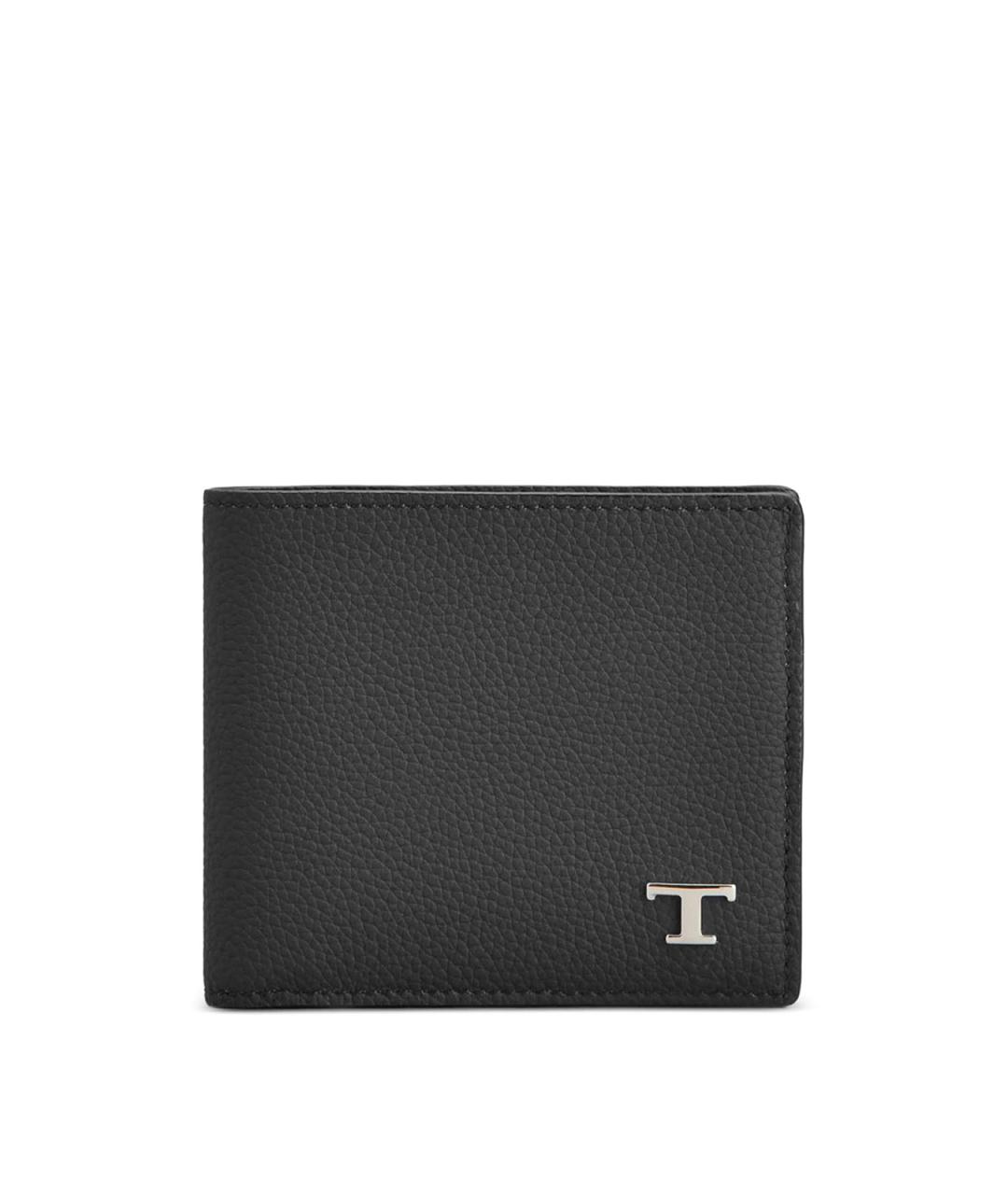 TOD'S Черный кожаный кошелек, фото 1