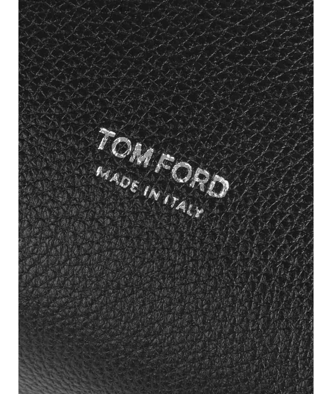 TOM FORD Черная кожаная барсетка, фото 2
