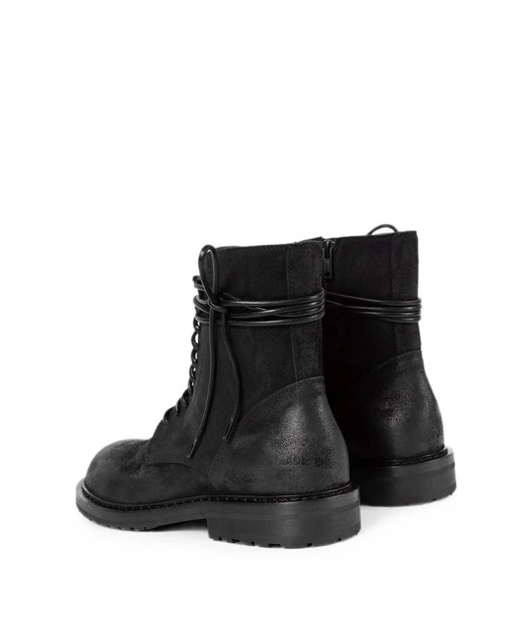 ANN DEMEULEMEESTER Черные замшевые высокие ботинки, фото 2