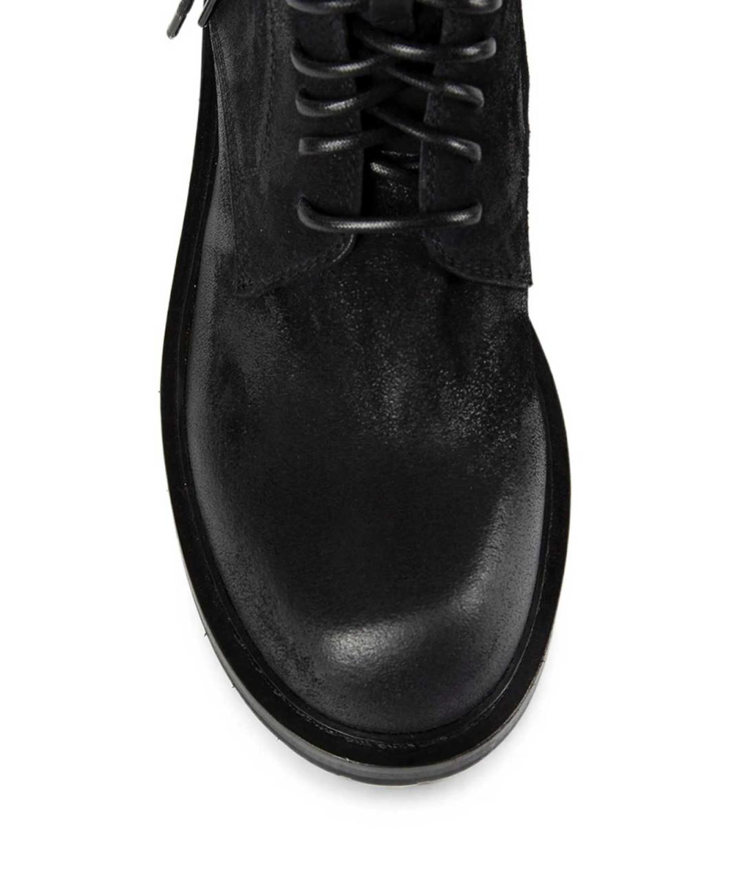 ANN DEMEULEMEESTER Черные замшевые высокие ботинки, фото 5