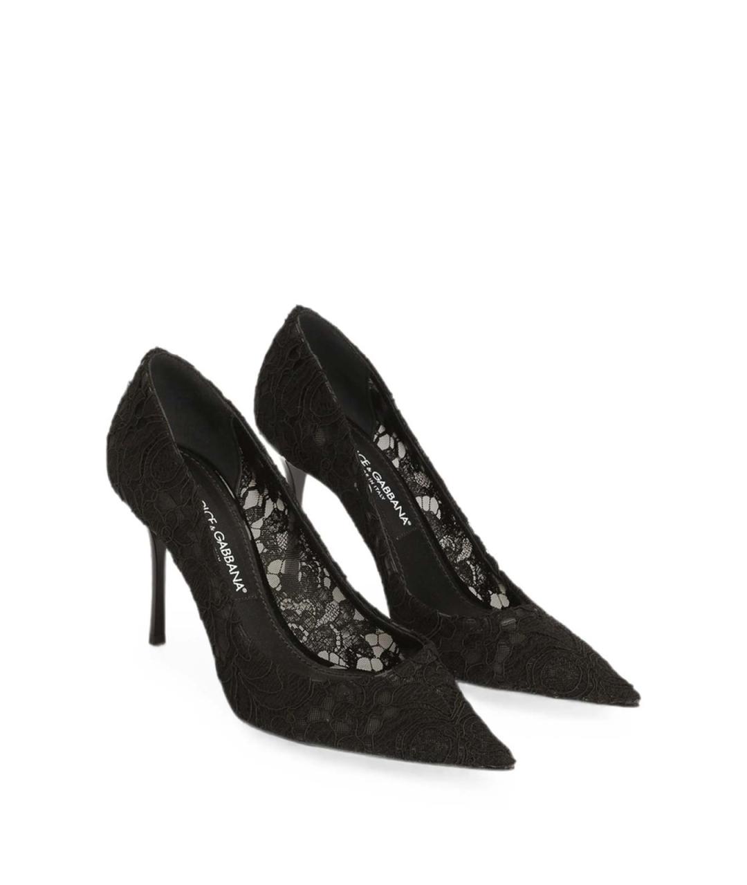 DOLCE&GABBANA Черные текстильные туфли, фото 3