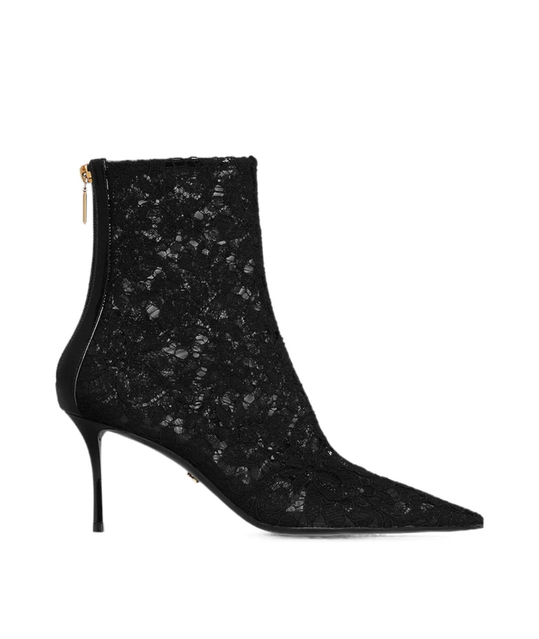 DOLCE&GABBANA Черные текстильные ботильоны, фото 1