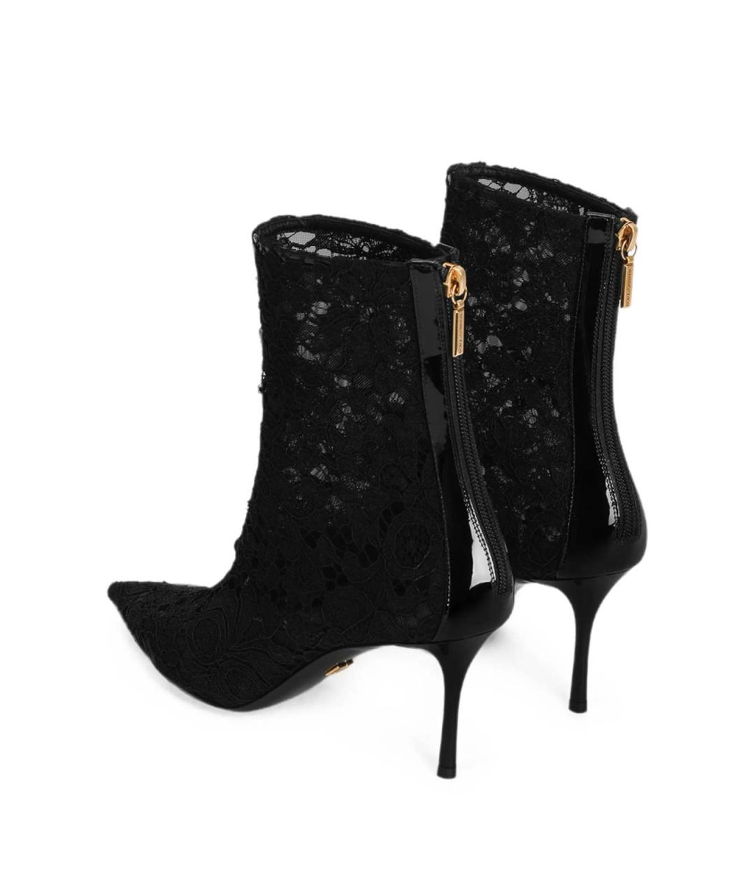 DOLCE&GABBANA Черные текстильные ботильоны, фото 3