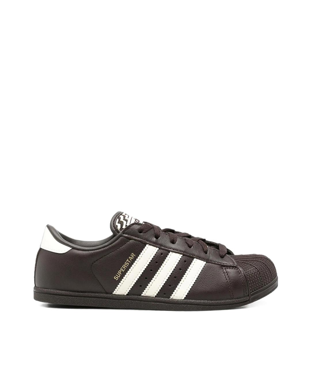 ADIDAS Черные кожаные кеды, фото 1