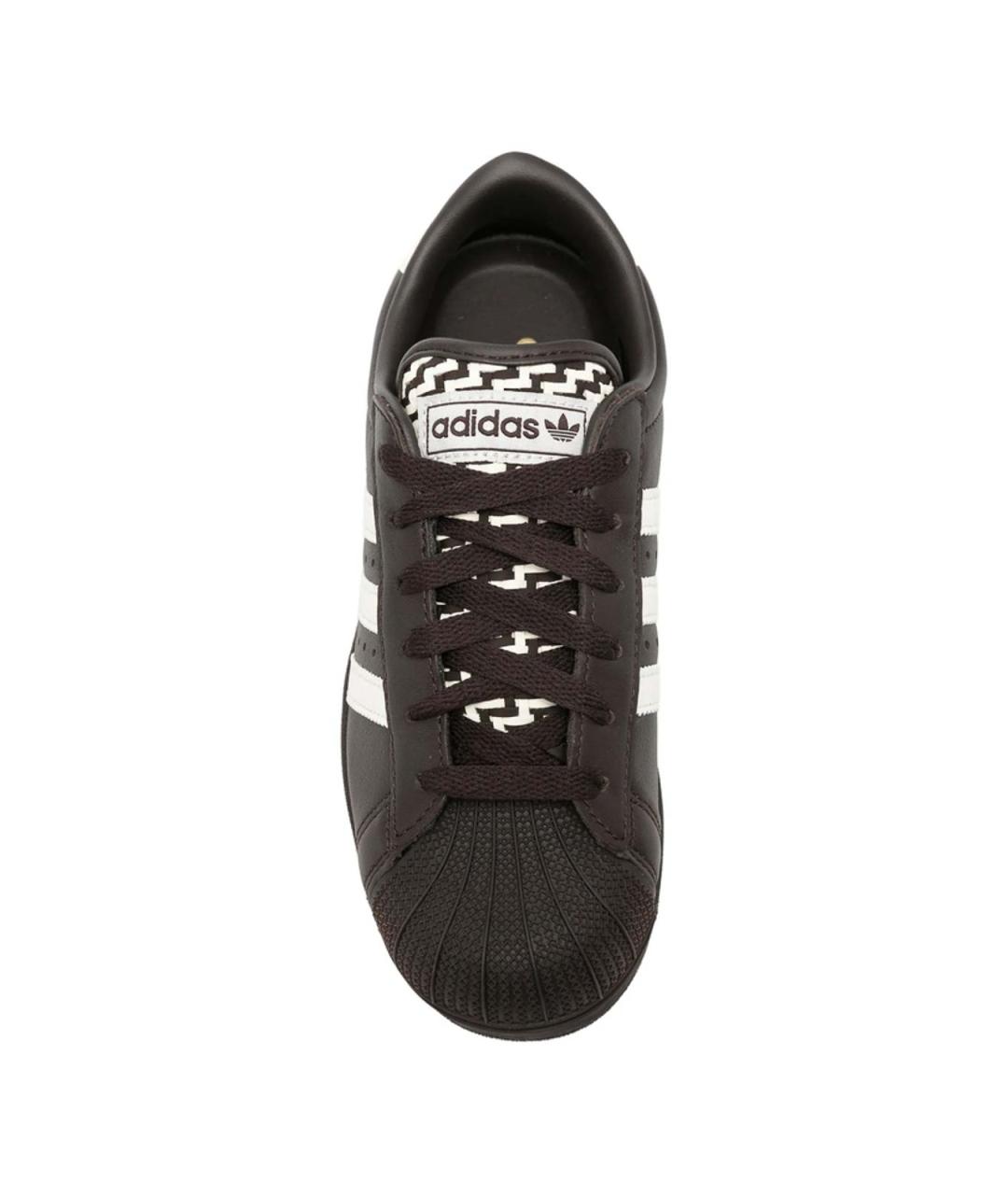 ADIDAS Черные кожаные кеды, фото 4