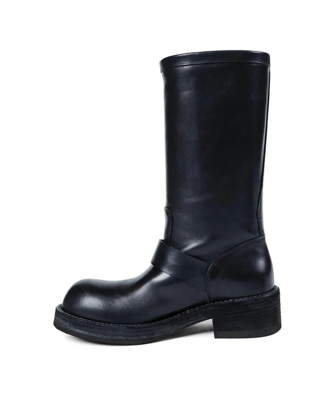 ANN DEMEULEMEESTER Черные кожаные сапоги, фото 5