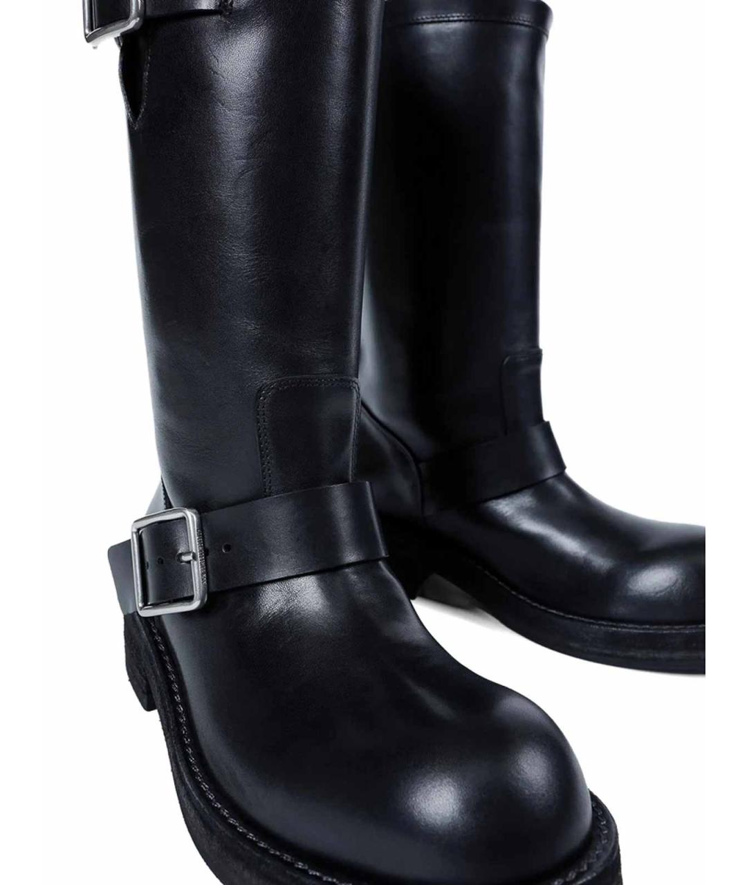 ANN DEMEULEMEESTER Черные кожаные сапоги, фото 2