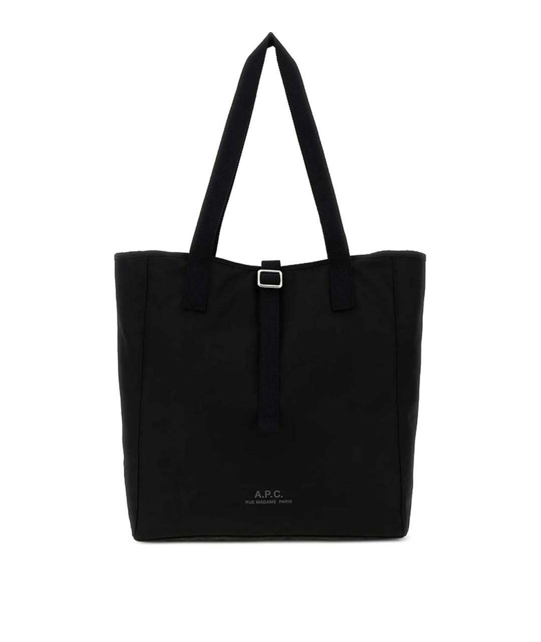 A.P.C. Черная тканевая сумка тоут, фото 1