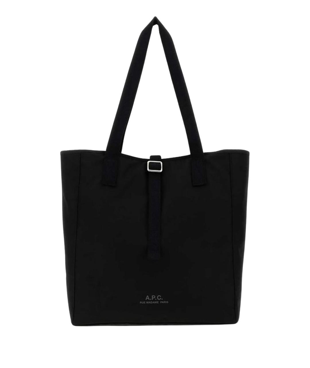 A.P.C. Черная тканевая сумка тоут, фото 1