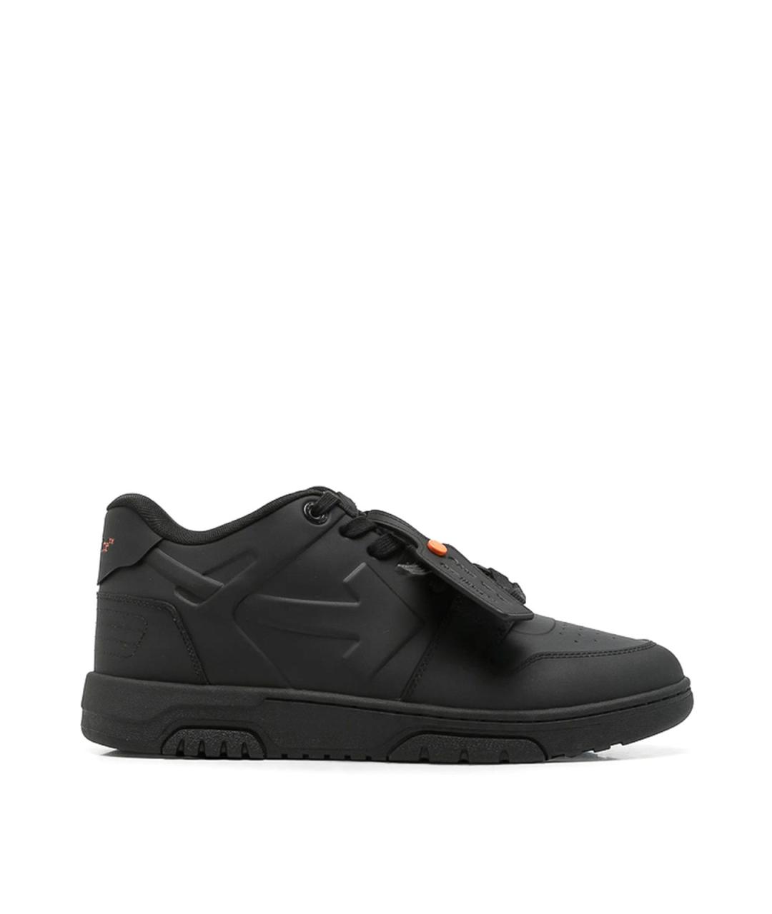 OFF-WHITE Черные кожаные низкие кроссовки / кеды, фото 1