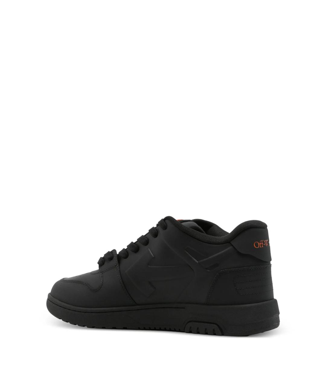OFF-WHITE Черные кожаные низкие кроссовки / кеды, фото 2