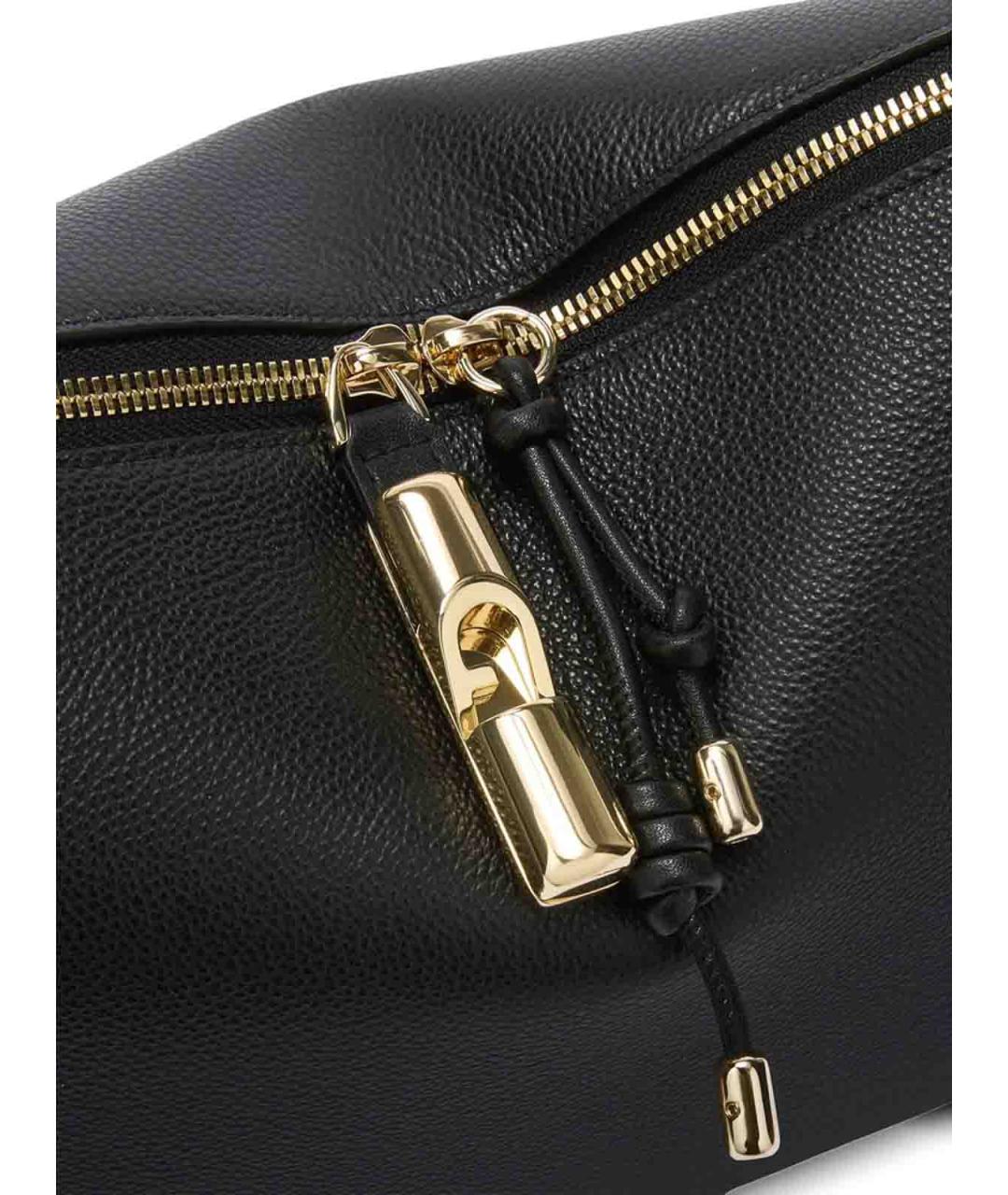 FURLA Черная кожаная сумка через плечо, фото 2