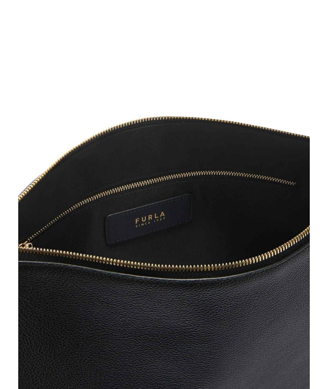 FURLA Черная кожаная сумка через плечо, фото 4