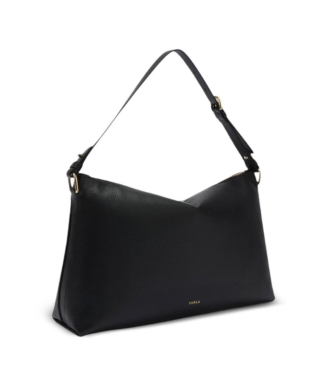 FURLA Черная кожаная сумка через плечо, фото 3