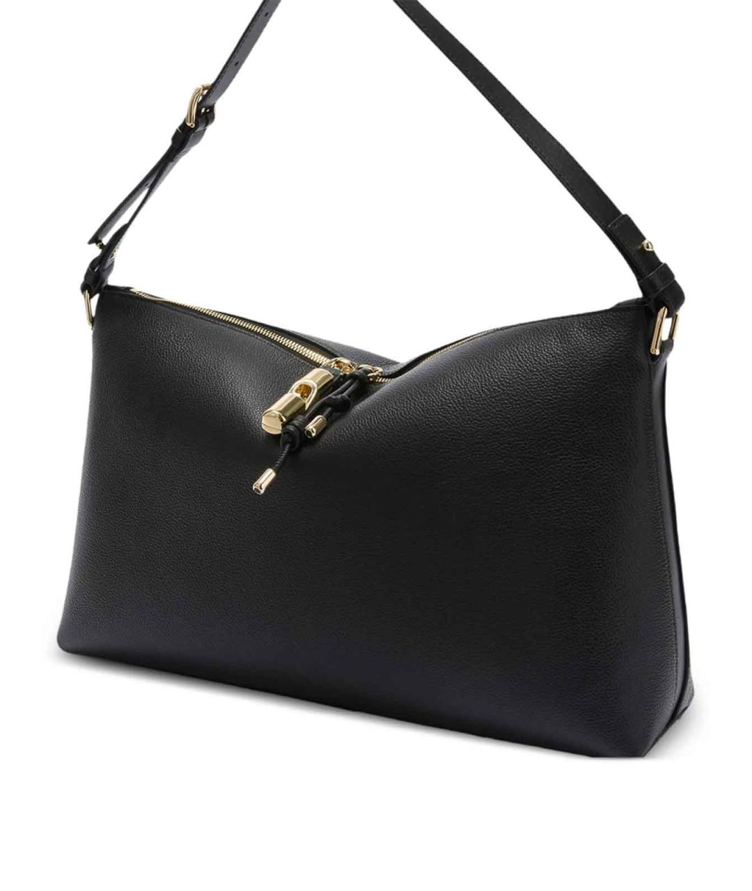FURLA Черная кожаная сумка через плечо, фото 5