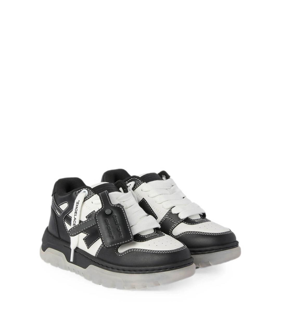 OFF-WHITE Черные резиновые низкие кроссовки / кеды, фото 3