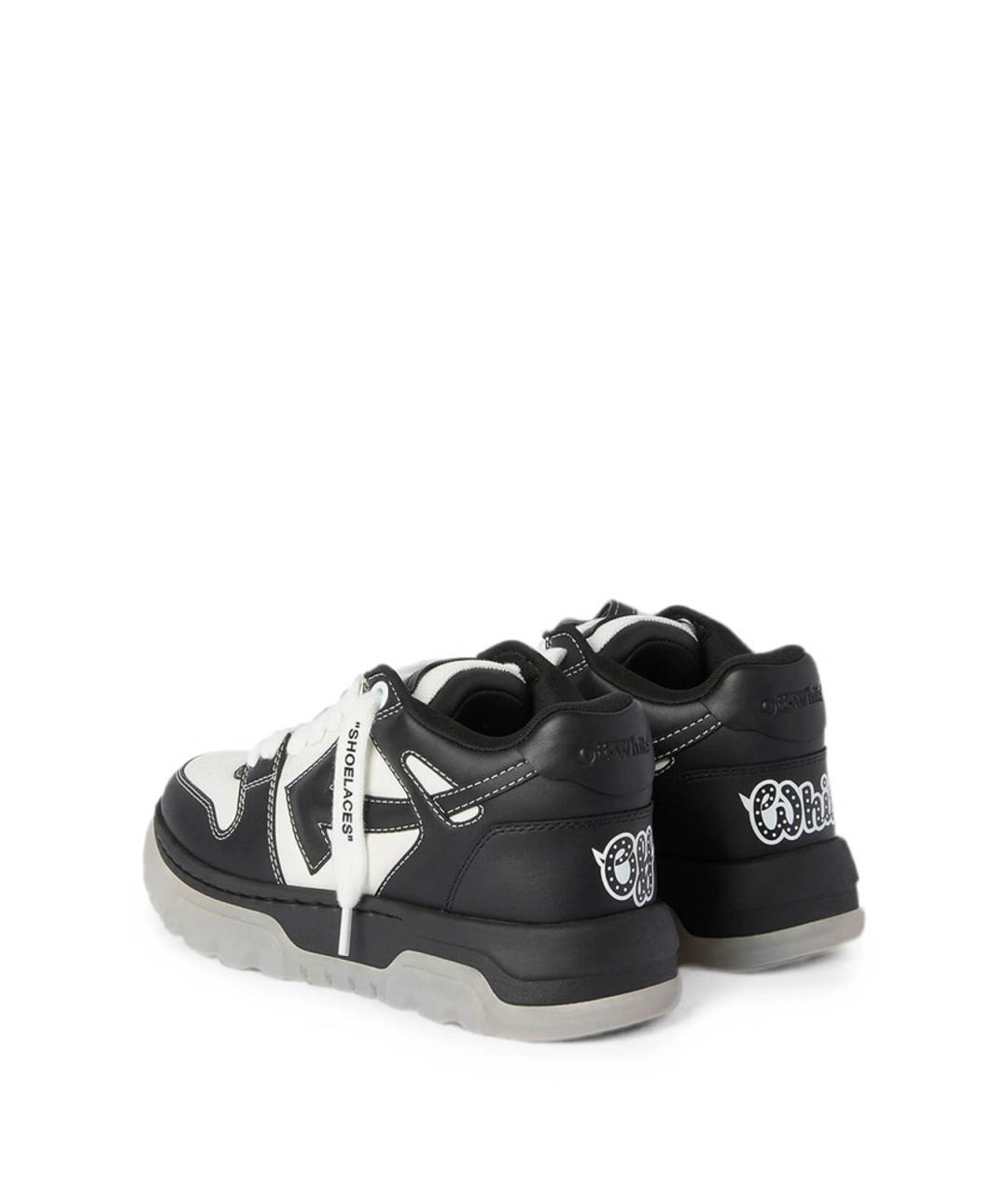 OFF-WHITE Черные резиновые низкие кроссовки / кеды, фото 4