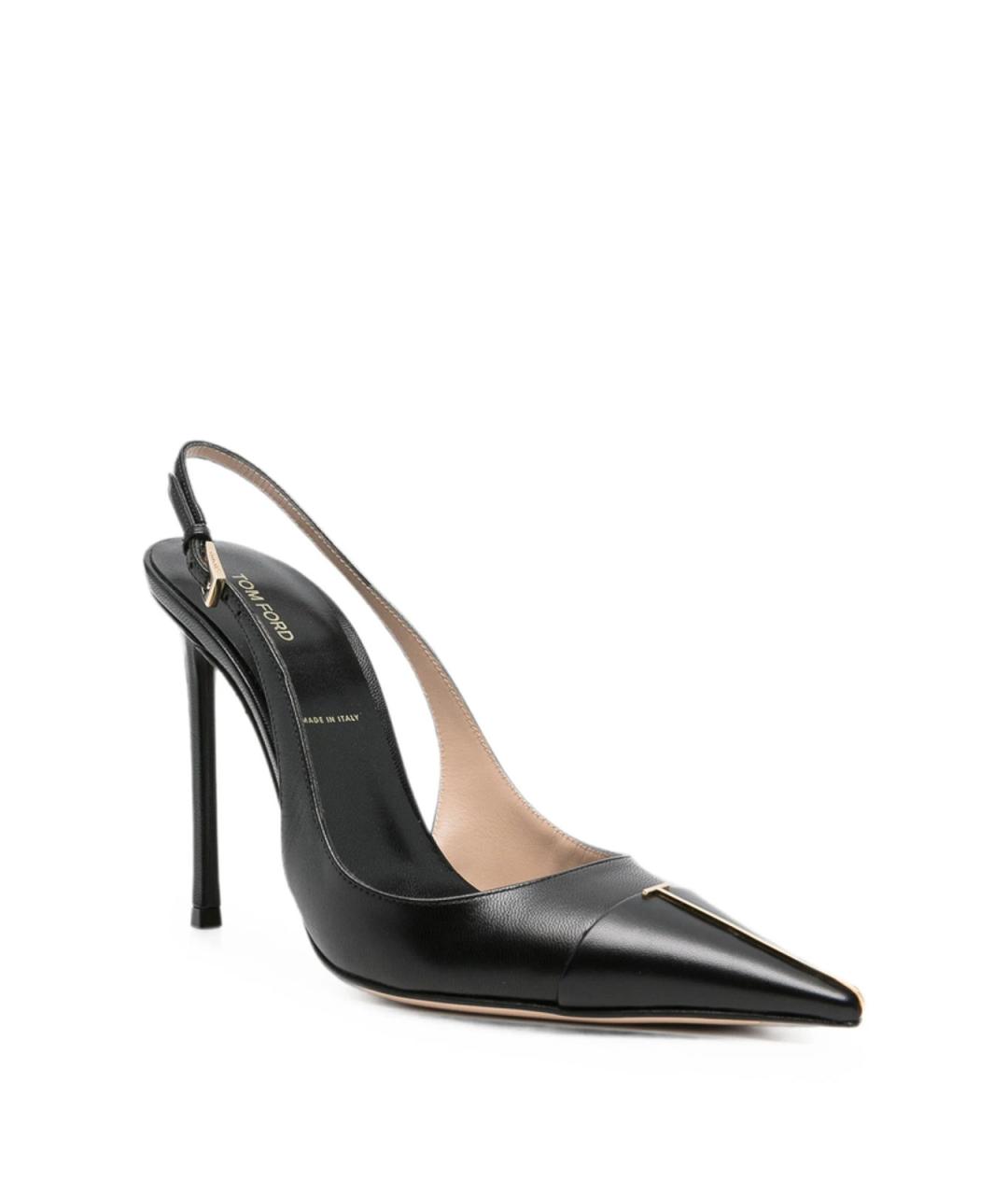 TOM FORD Черные кожаные туфли, фото 3