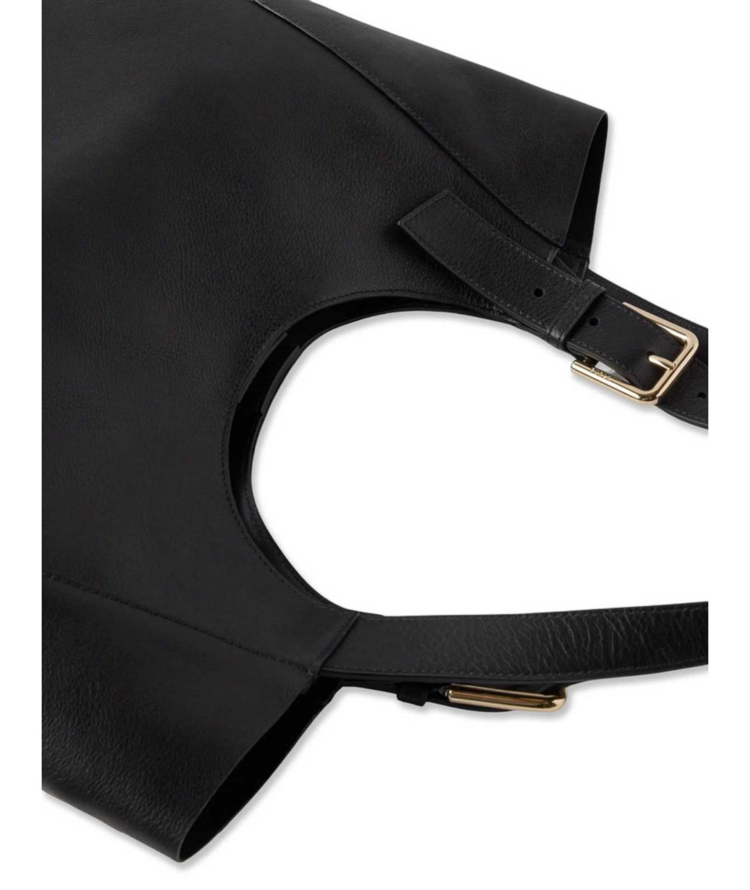 FURLA Черная кожаная сумка тоут, фото 4